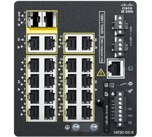 Комутатор Cisco IE-3100-18T2C-CC-E Комутатор Cisco IE-3100-18T2C-CC-E